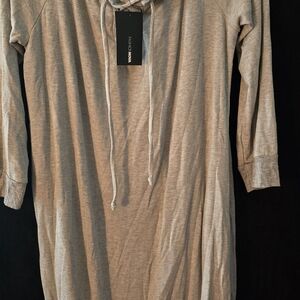 Fashion Nova Heather Grey Stitch Dress